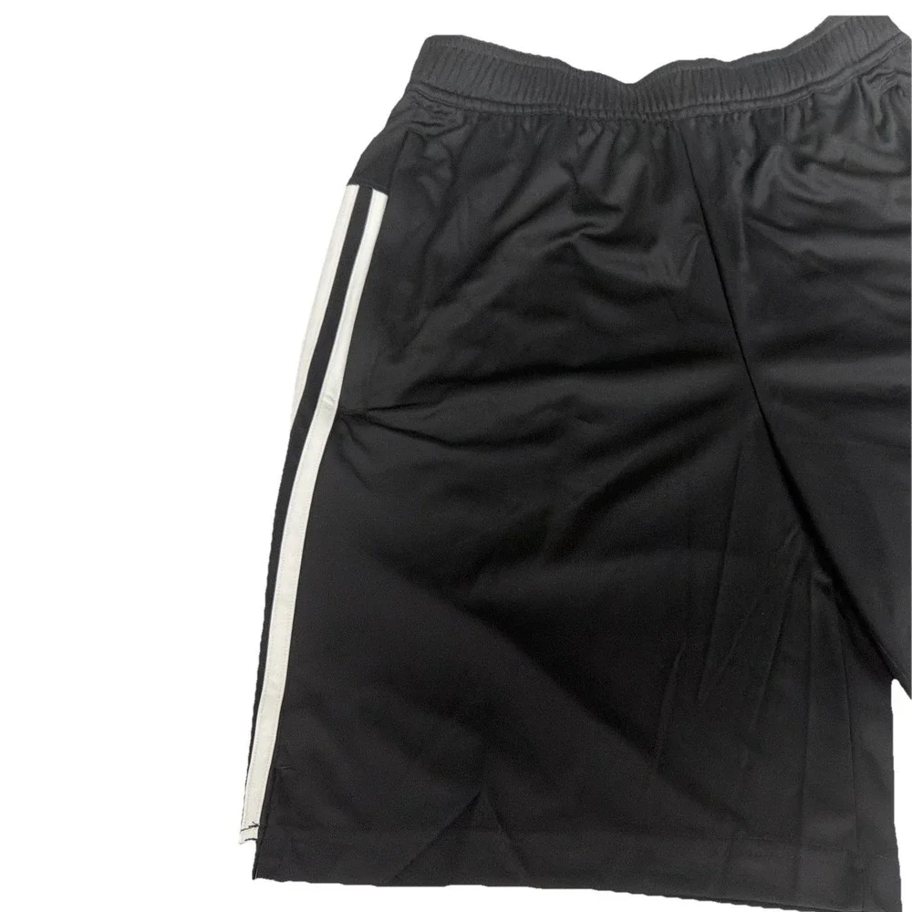 adidas Men's Active Stripe Short - Workout Running Shorts Black Stripe Size S NW